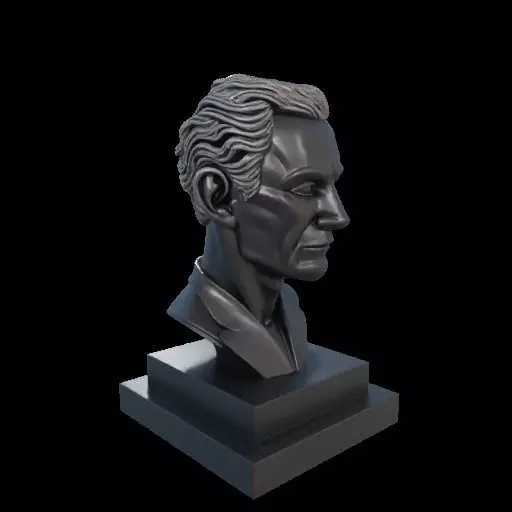 Sherlock Holmes Bust Bookend 3D model_26