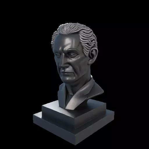 Sherlock Holmes Bust Bookend 3D model_19