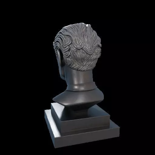 Sherlock Holmes Bust Bookend 3D model_9