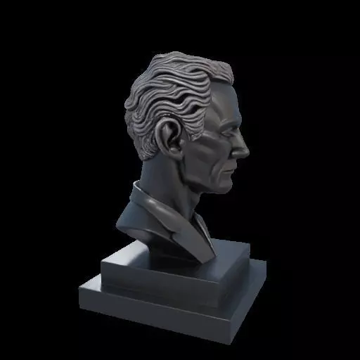 Sherlock Holmes Bust Bookend 3D model_28