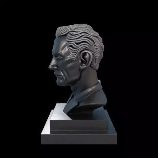 Sherlock Holmes Bust Bookend 3D model_15