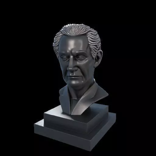 Sherlock Holmes Bust Bookend 3D model_20