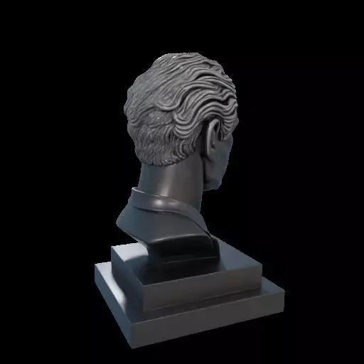 Sherlock Holmes Bust Bookend 3D model_2
