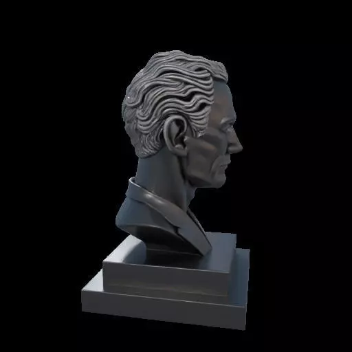 Sherlock Holmes Bust Bookend 3D model_29