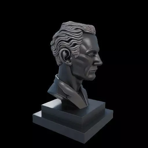 Sherlock Holmes Bust Bookend 3D model_27