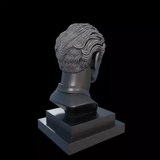 Sherlock Holmes Bust Bookend 3D model_3