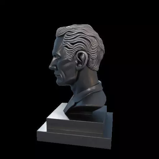 Sherlock Holmes Bust Bookend 3D model_14