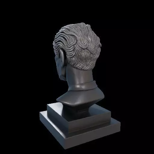 Sherlock Holmes Bust Bookend 3D model_10