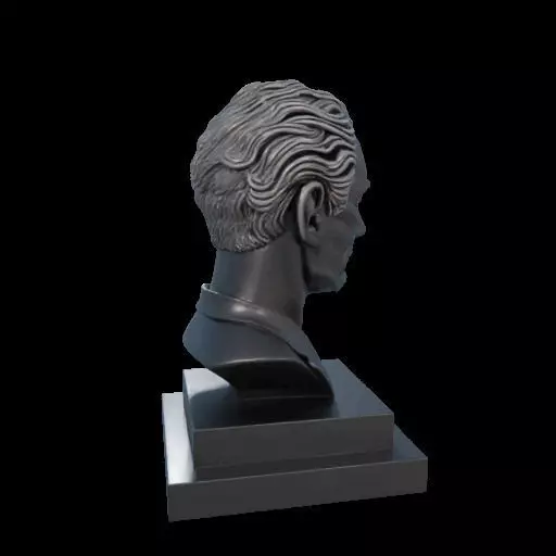Sherlock Holmes Bust Bookend 3D model_1
