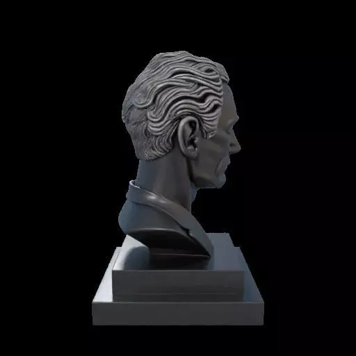 Sherlock Holmes Bust Bookend 3D model_0