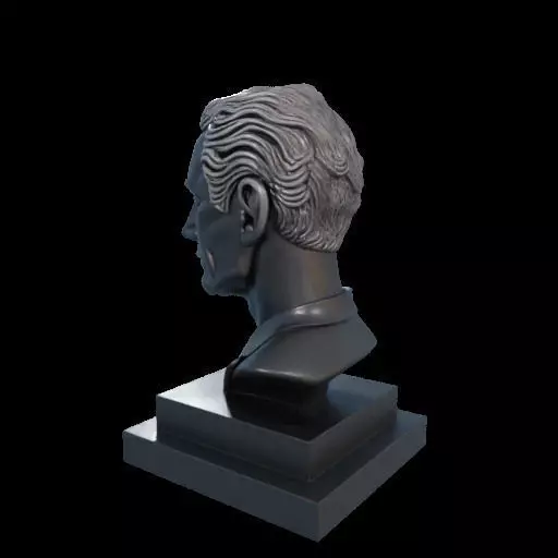 Sherlock Holmes Bust Bookend 3D model_12