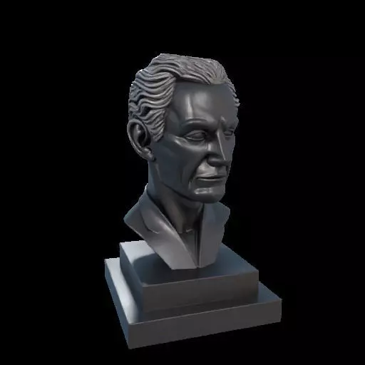 Sherlock Holmes Bust Bookend 3D model_24