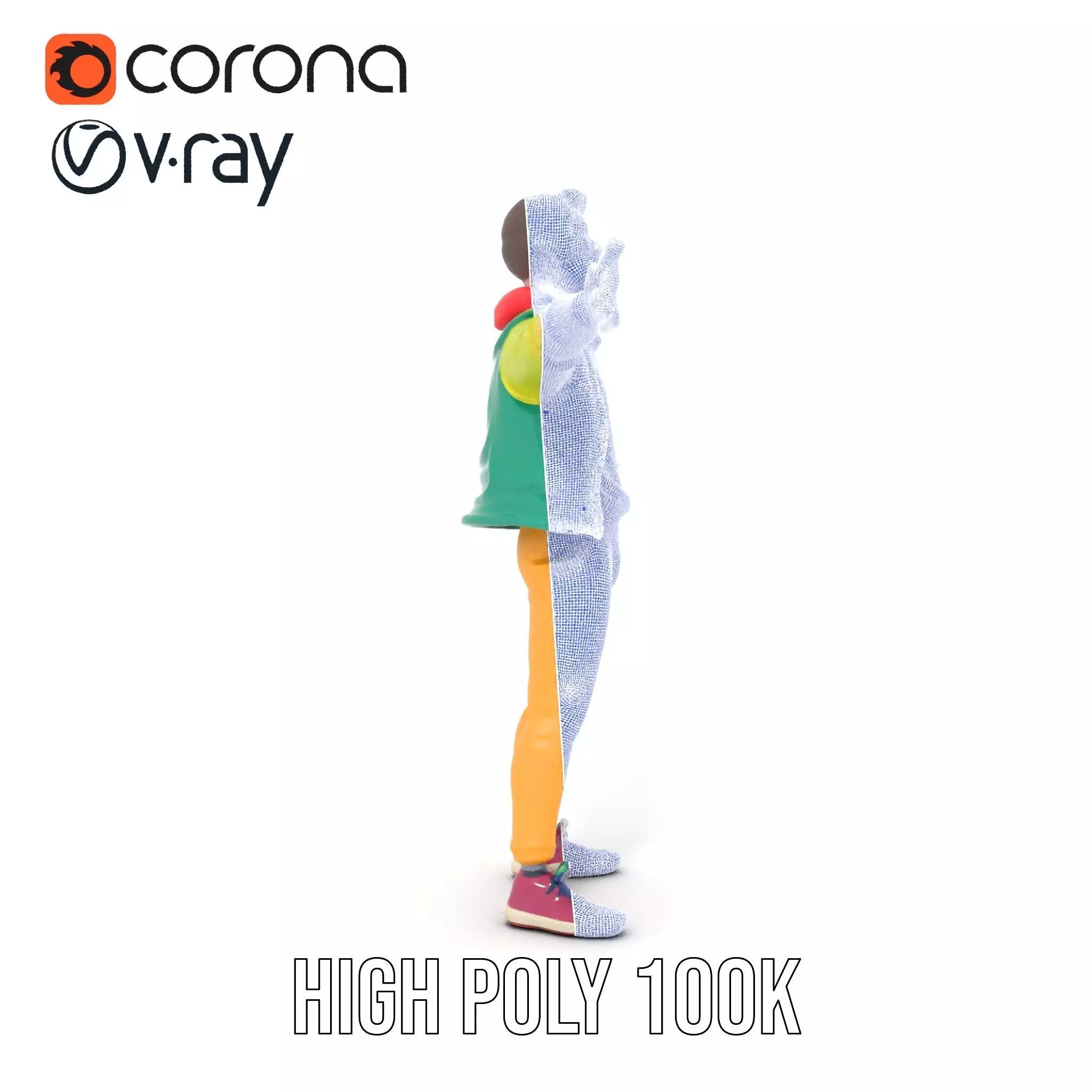 Vibrant Character Outfit model pack Low-poly 3D model_34