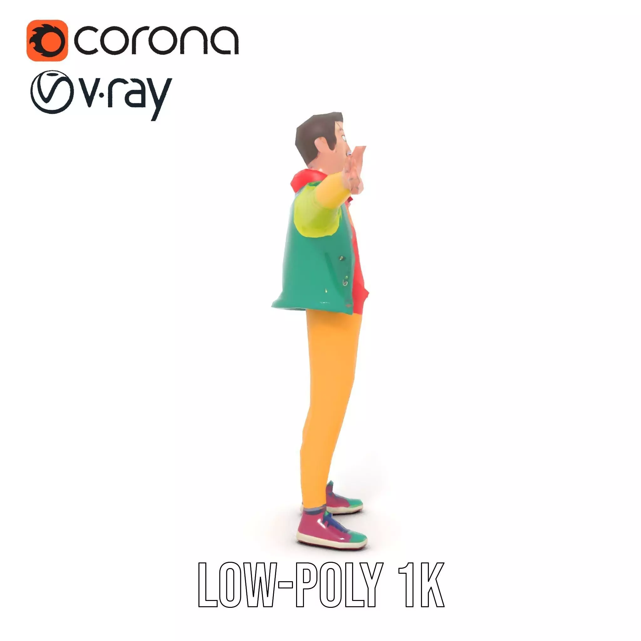 Vibrant Character Outfit model pack Low-poly 3D model_14