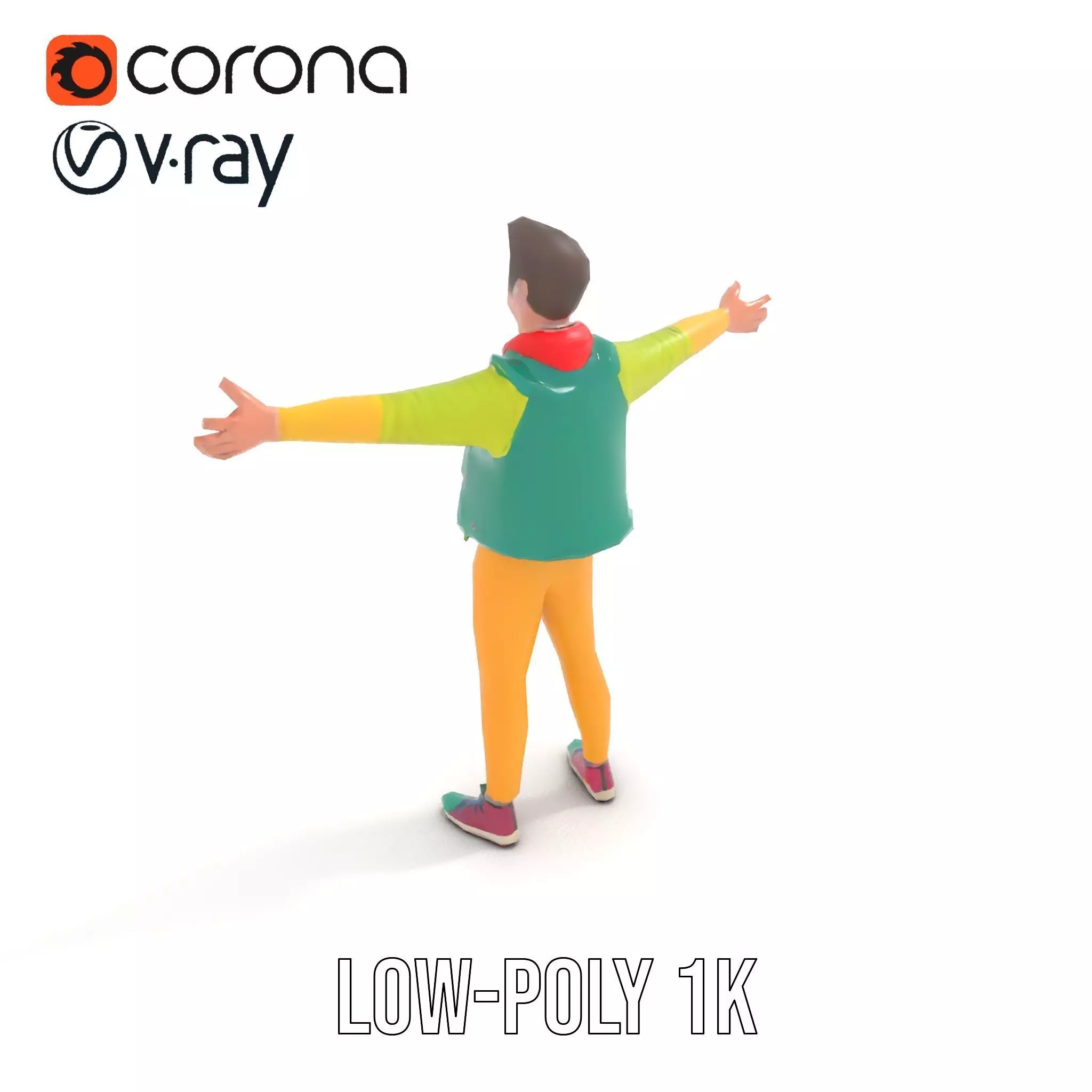 Vibrant Character Outfit model pack Low-poly 3D model_7