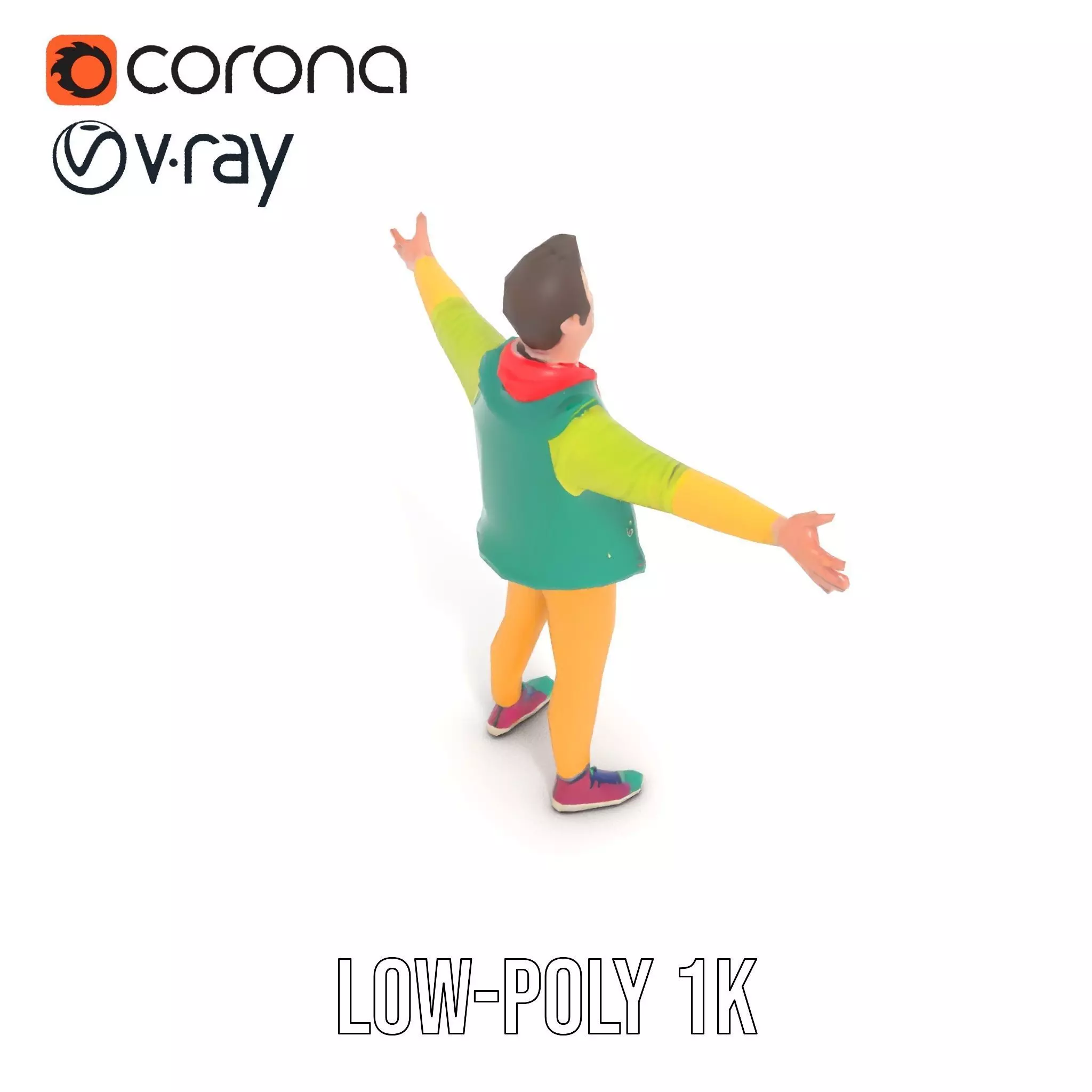 Vibrant Character Outfit model pack Low-poly 3D model_8