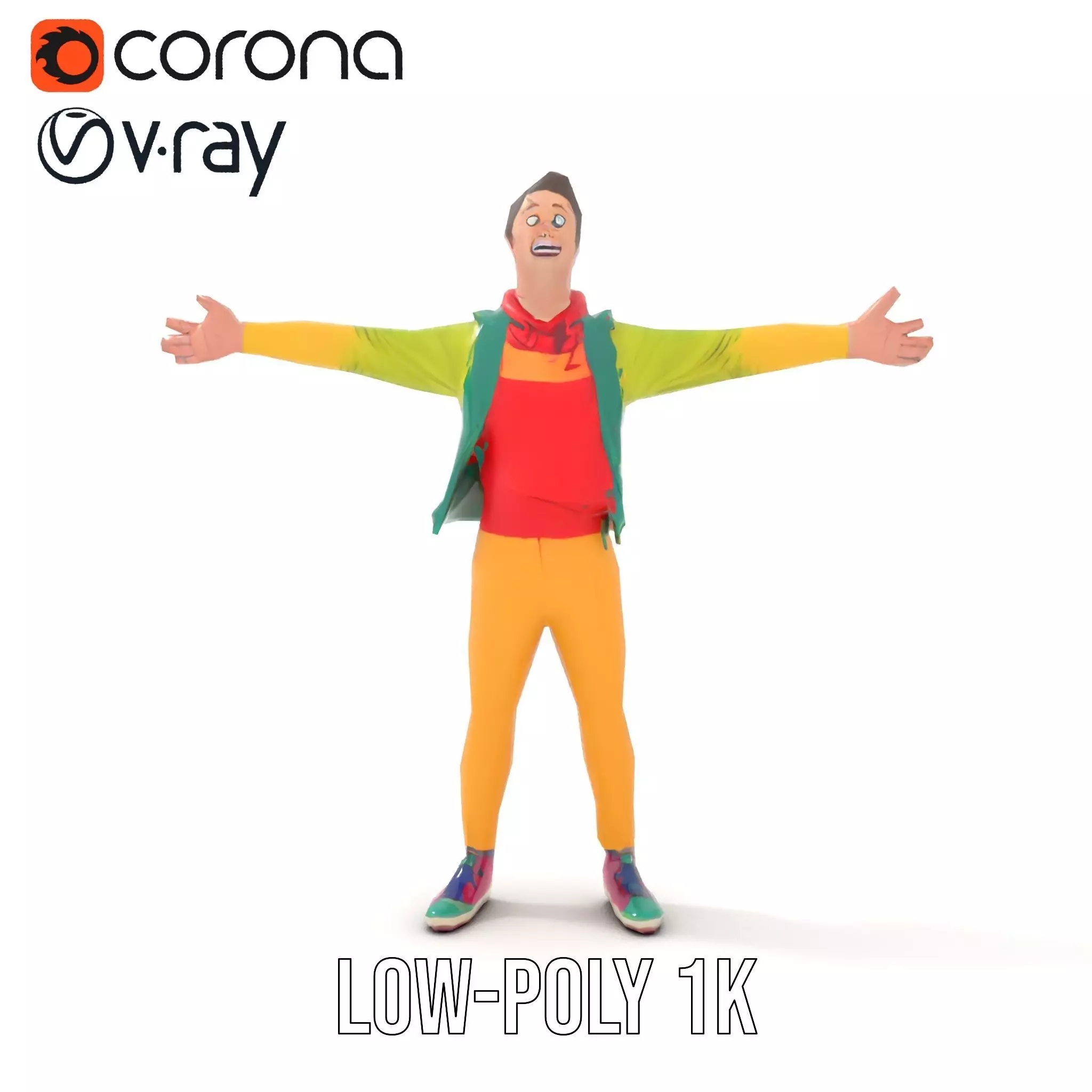 Vibrant Character Outfit model pack Low-poly 3D model_22