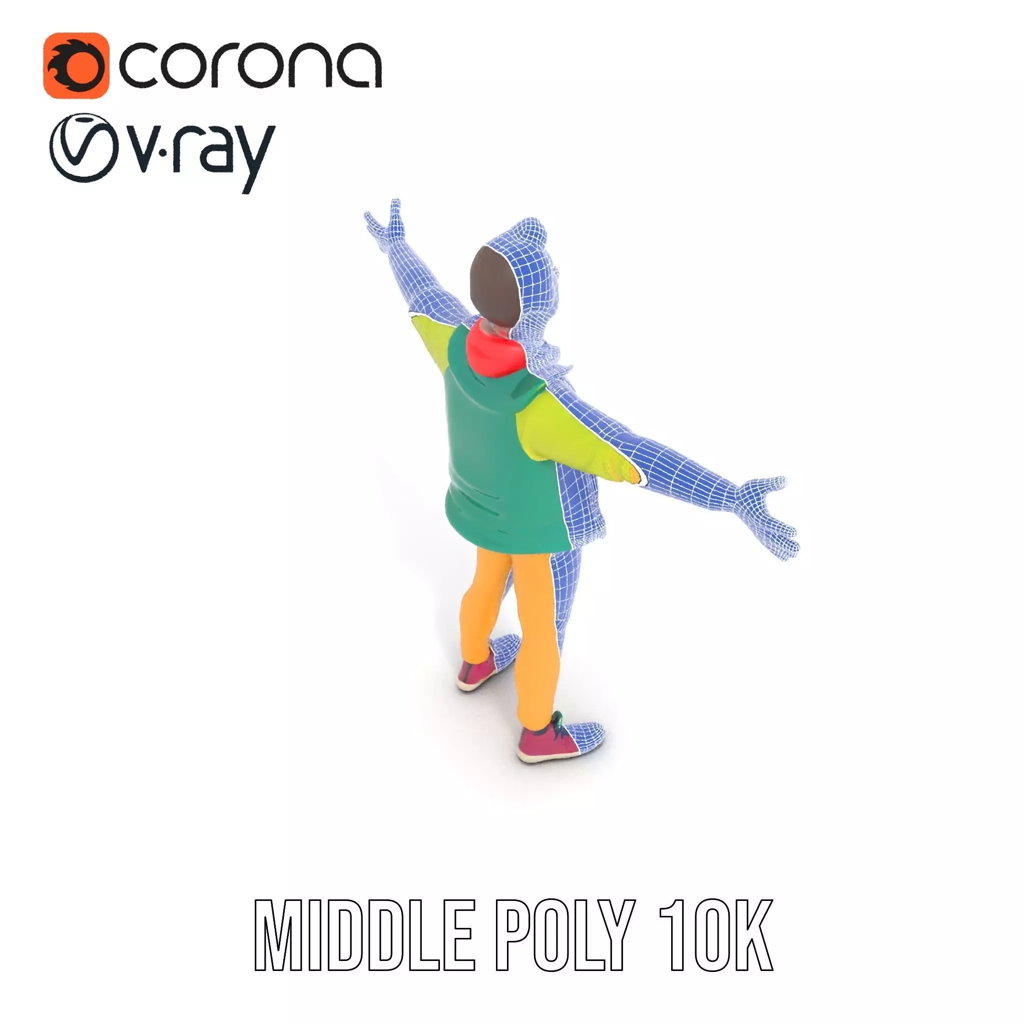 Vibrant Character Outfit model pack Low-poly 3D model_26