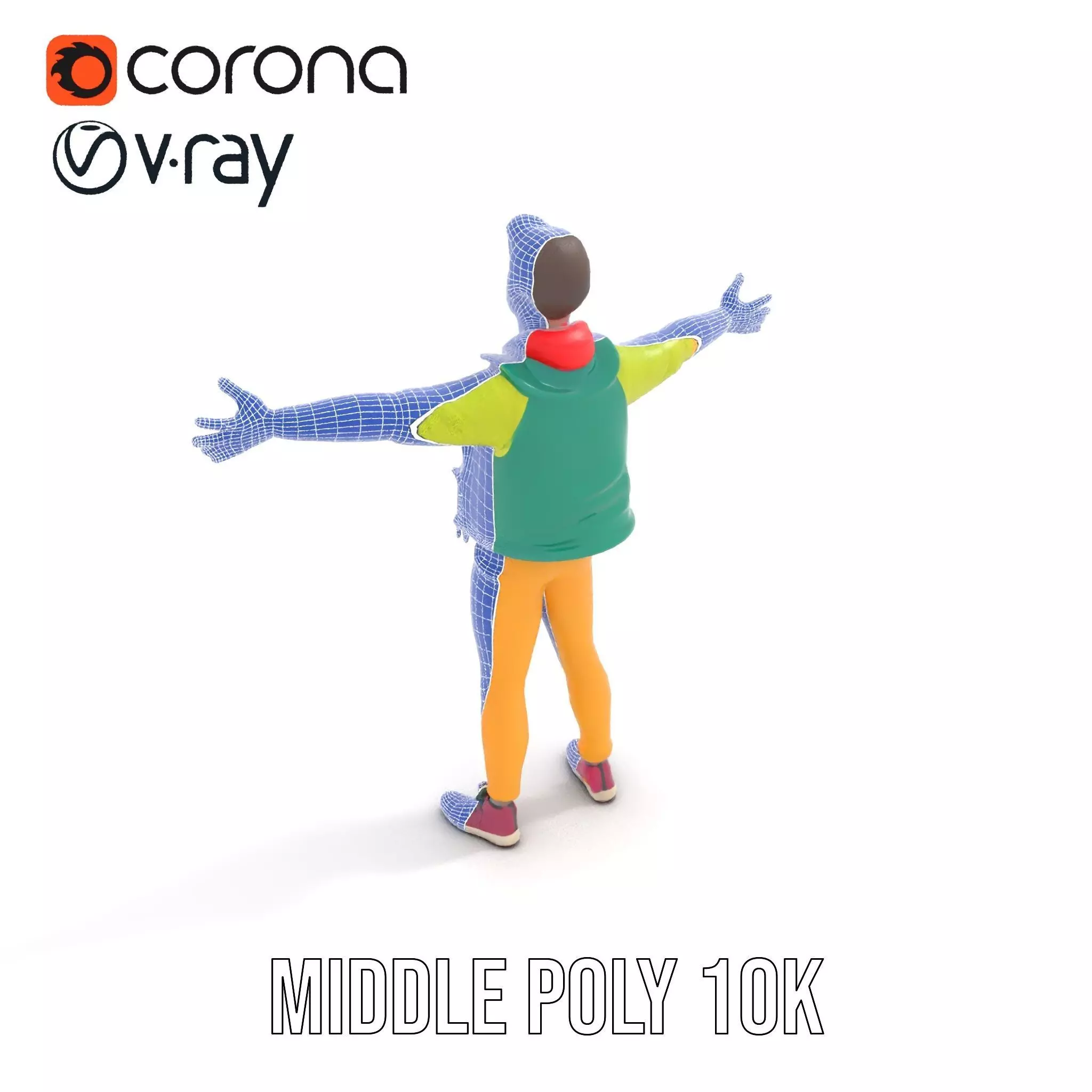 Vibrant Character Outfit model pack Low-poly 3D model_13