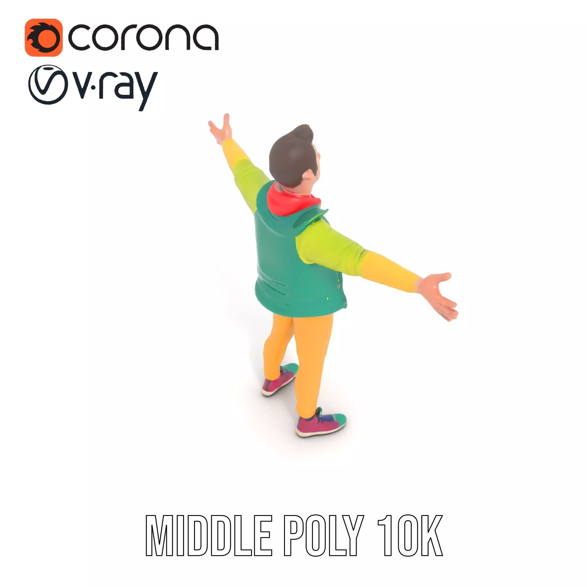 Vibrant Character Outfit model pack Low-poly 3D model_18