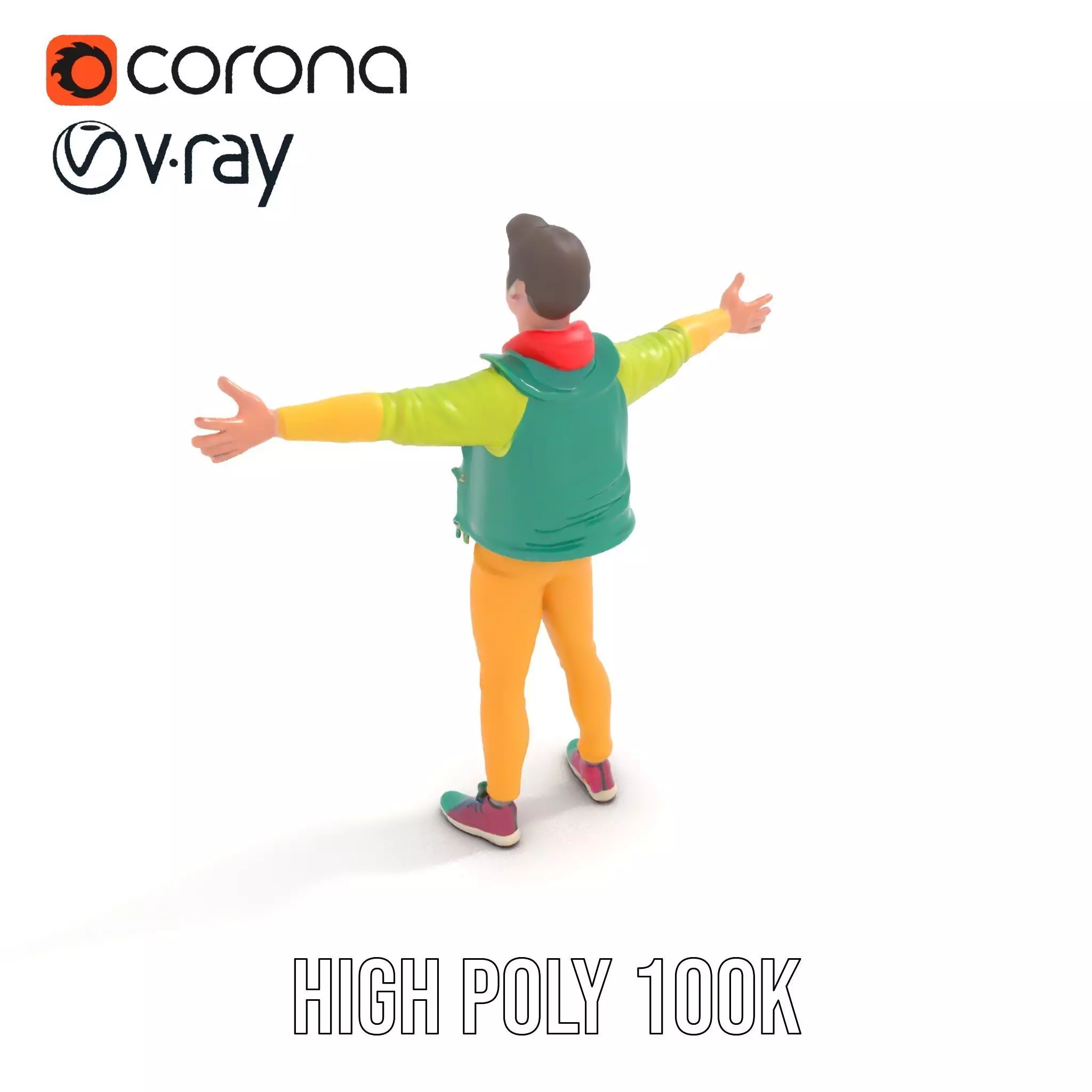 Vibrant Character Outfit model pack Low-poly 3D model_9