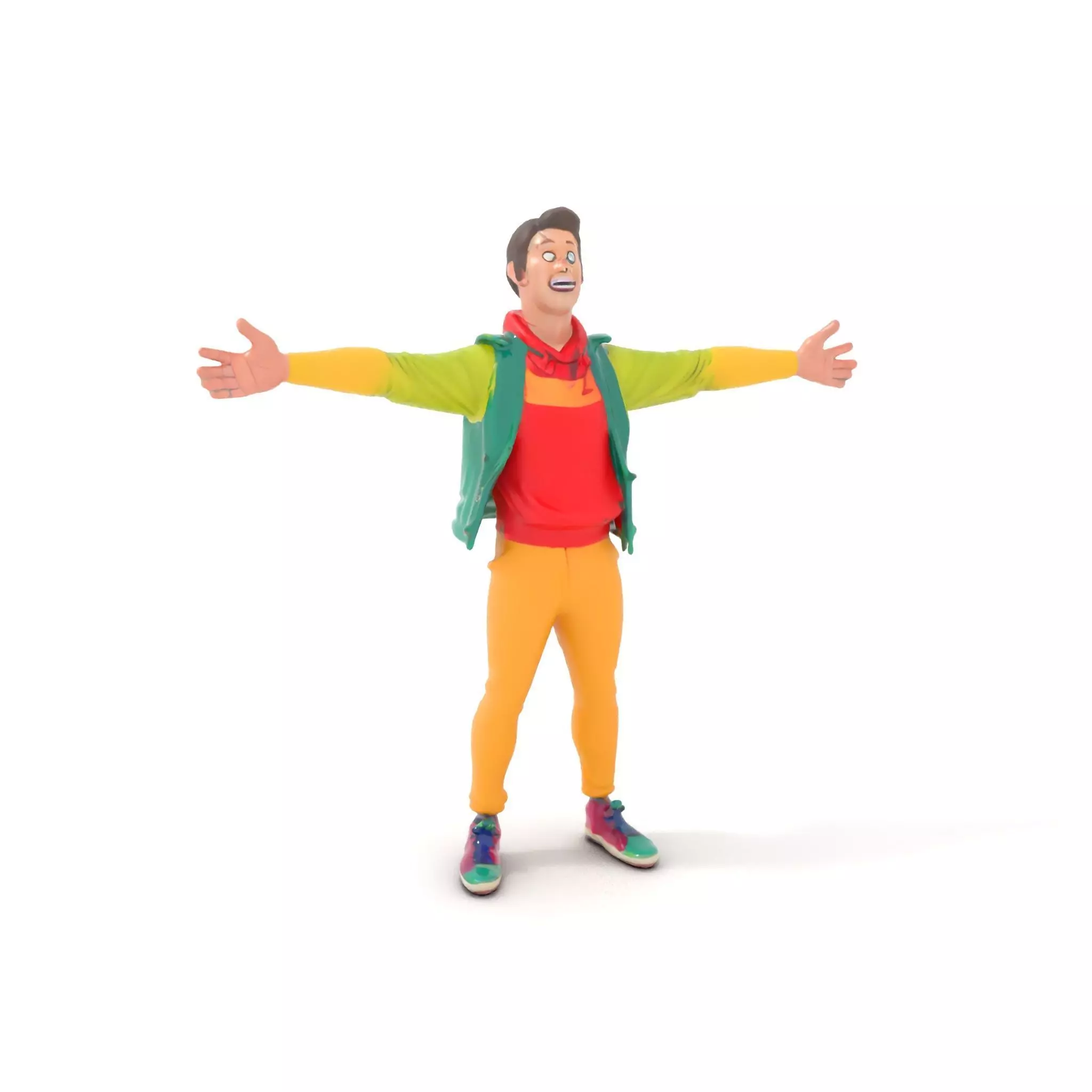 Vibrant Character Outfit model pack Low-poly 3D model_0