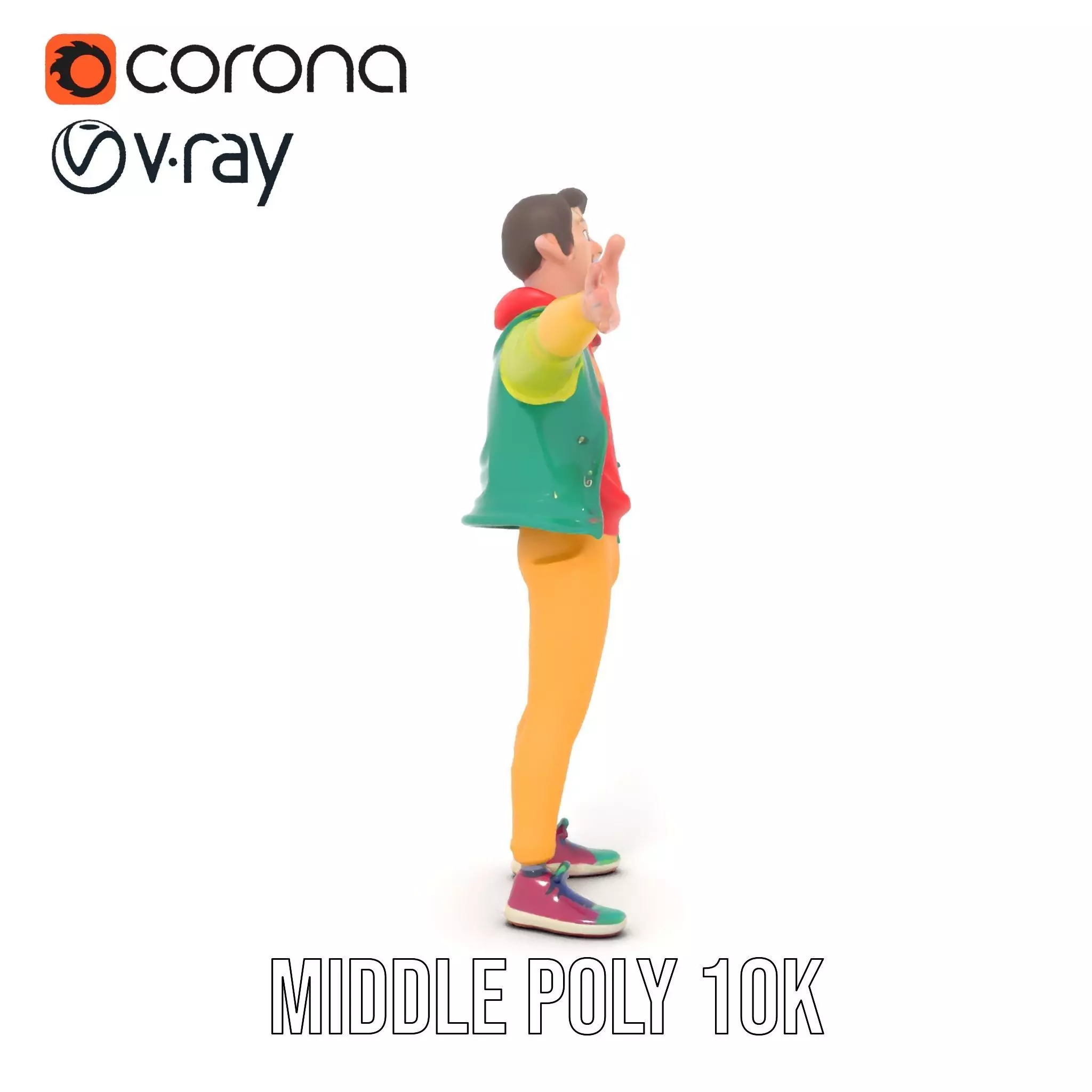 Vibrant Character Outfit model pack Low-poly 3D model_23