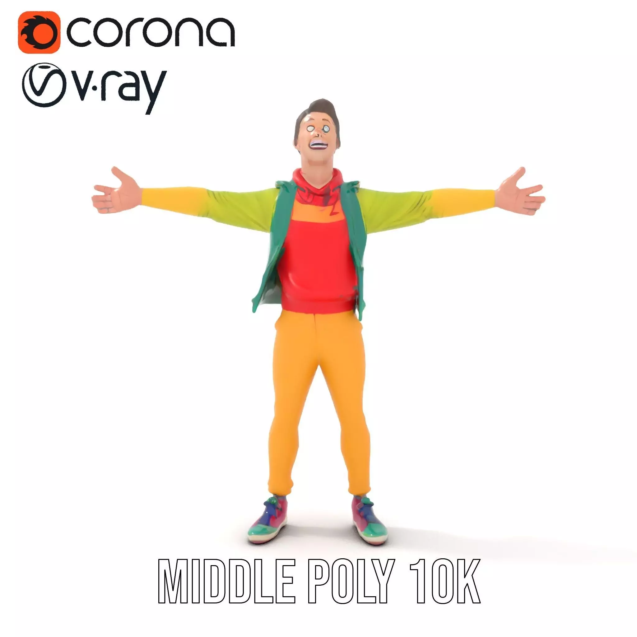 Vibrant Character Outfit model pack Low-poly 3D model_21