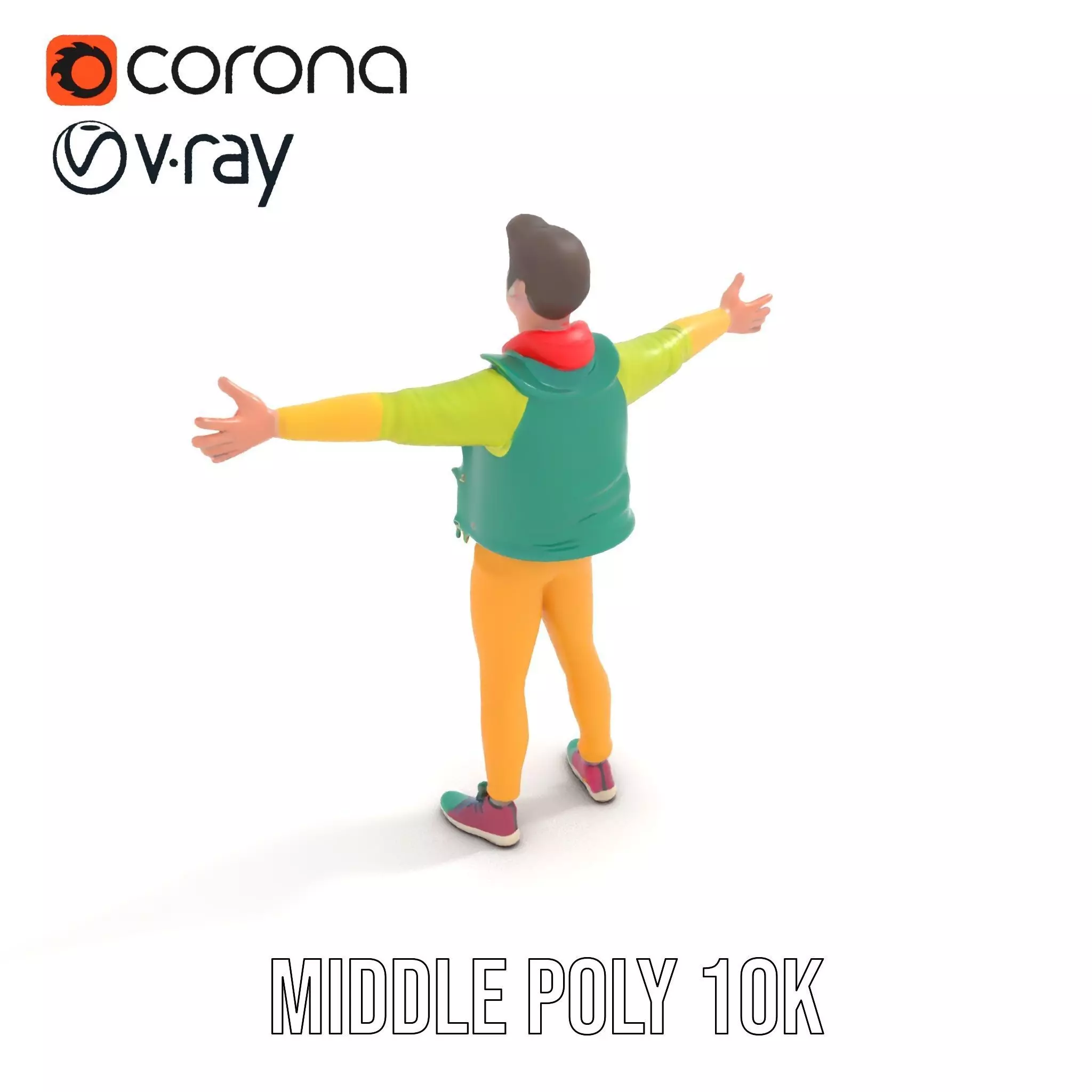 Vibrant Character Outfit model pack Low-poly 3D model_5