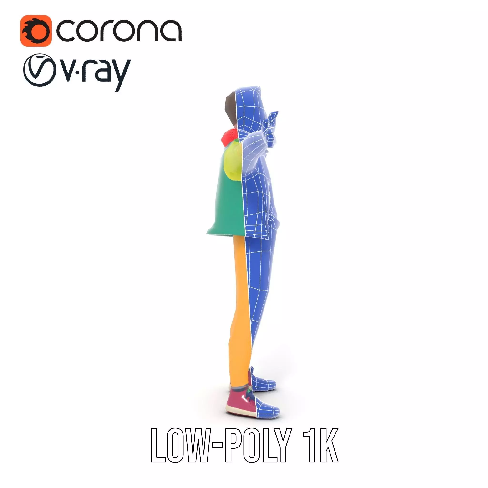 Vibrant Character Outfit model pack Low-poly 3D model_24