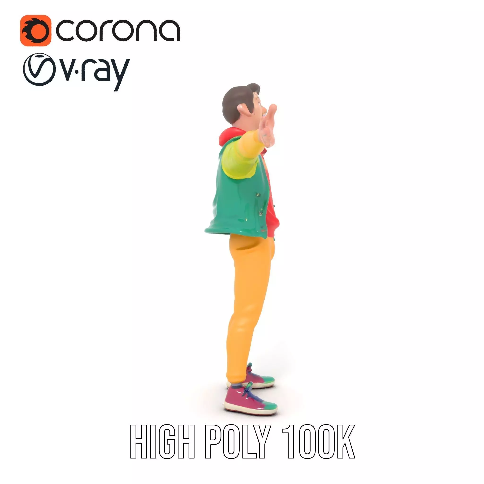 Vibrant Character Outfit model pack Low-poly 3D model_20