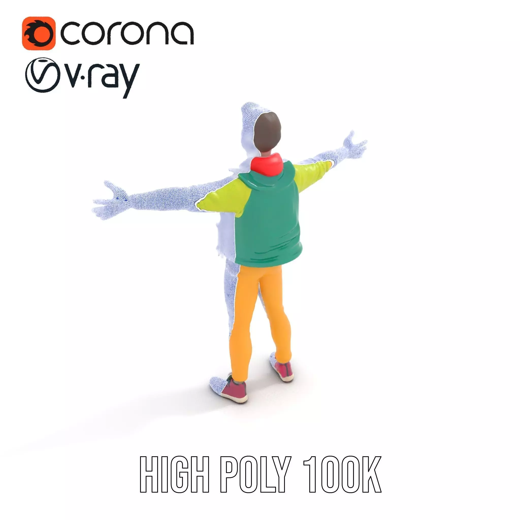 Vibrant Character Outfit model pack Low-poly 3D model_28