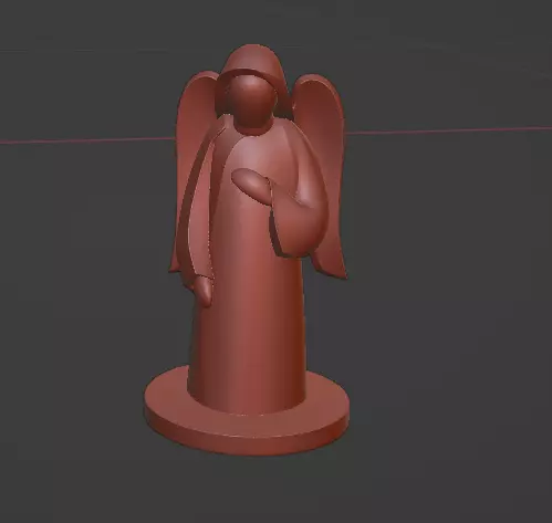 Minimalist Angel Decorative Sculpture 3D print model_3