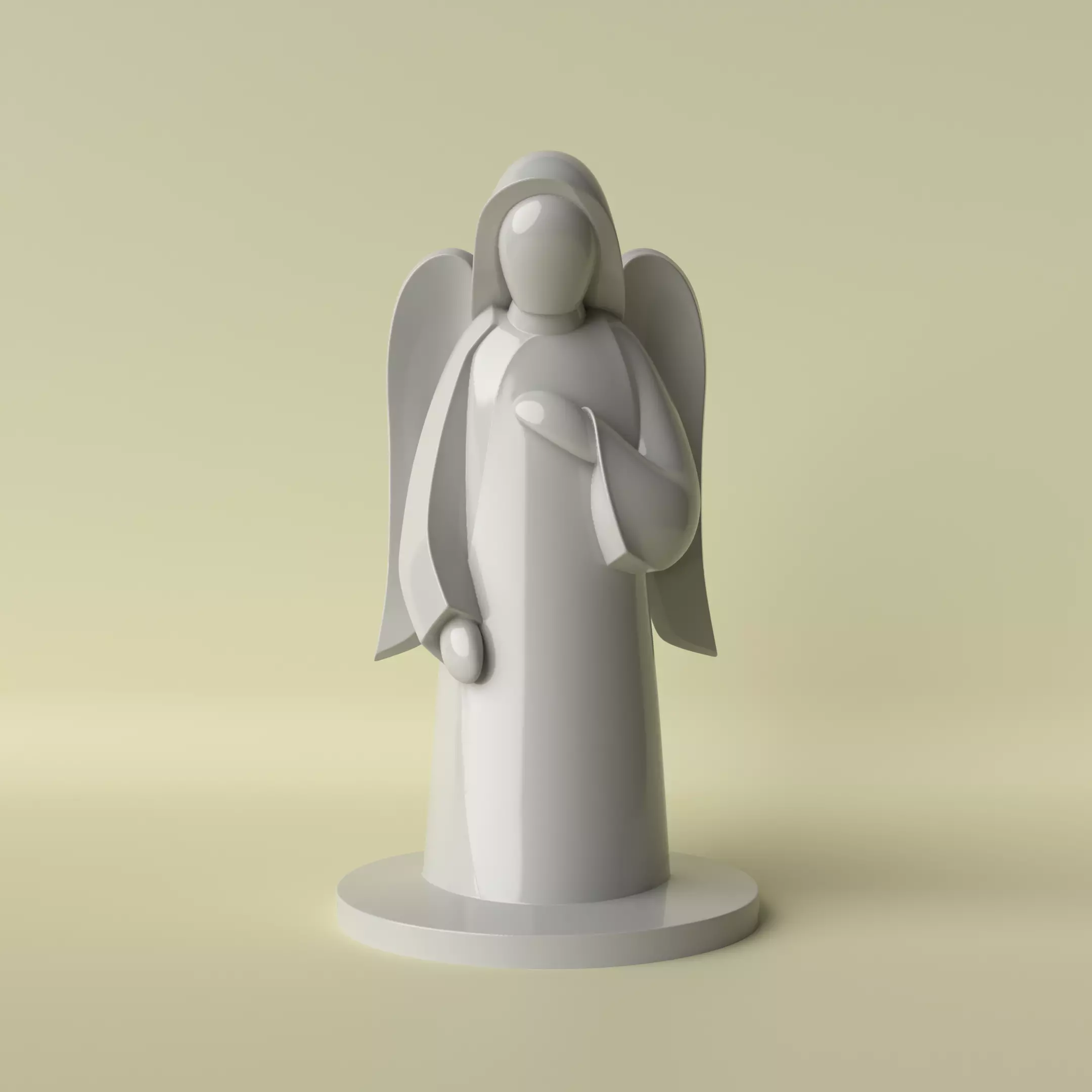 Minimalist Angel Decorative Sculpture 3D print model_0