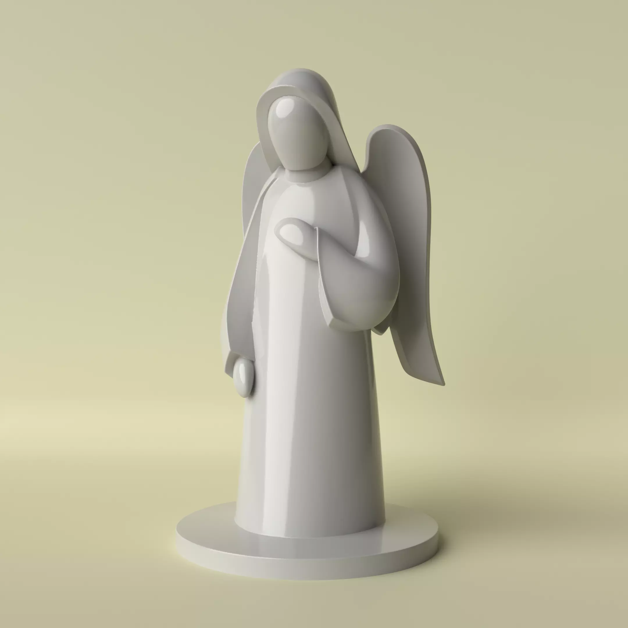 Minimalist Angel Decorative Sculpture 3D print model_1