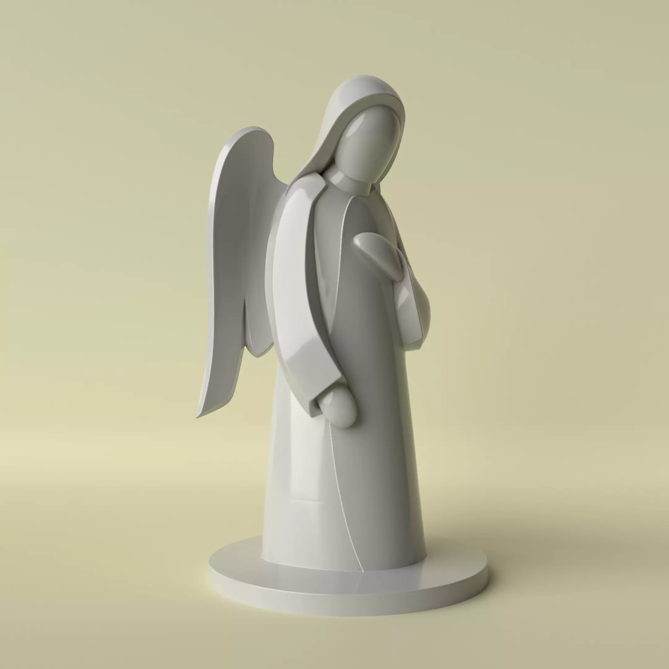 Minimalist Angel Decorative Sculpture 3D print model_2