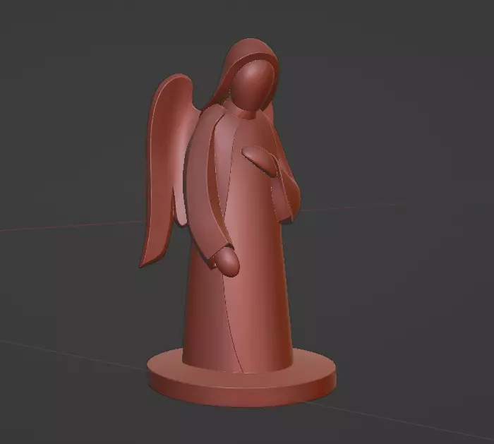 Minimalist Angel Decorative Sculpture 3D print model_4
