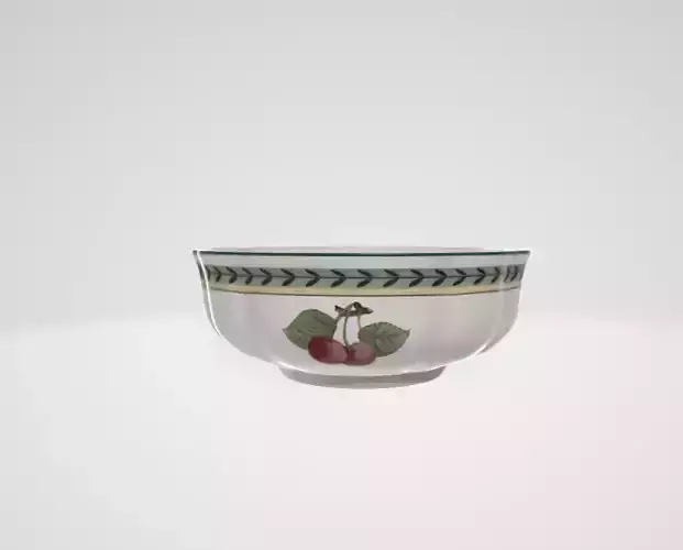 French Garden Fleurence Dessert Bowl Low-poly 3D model