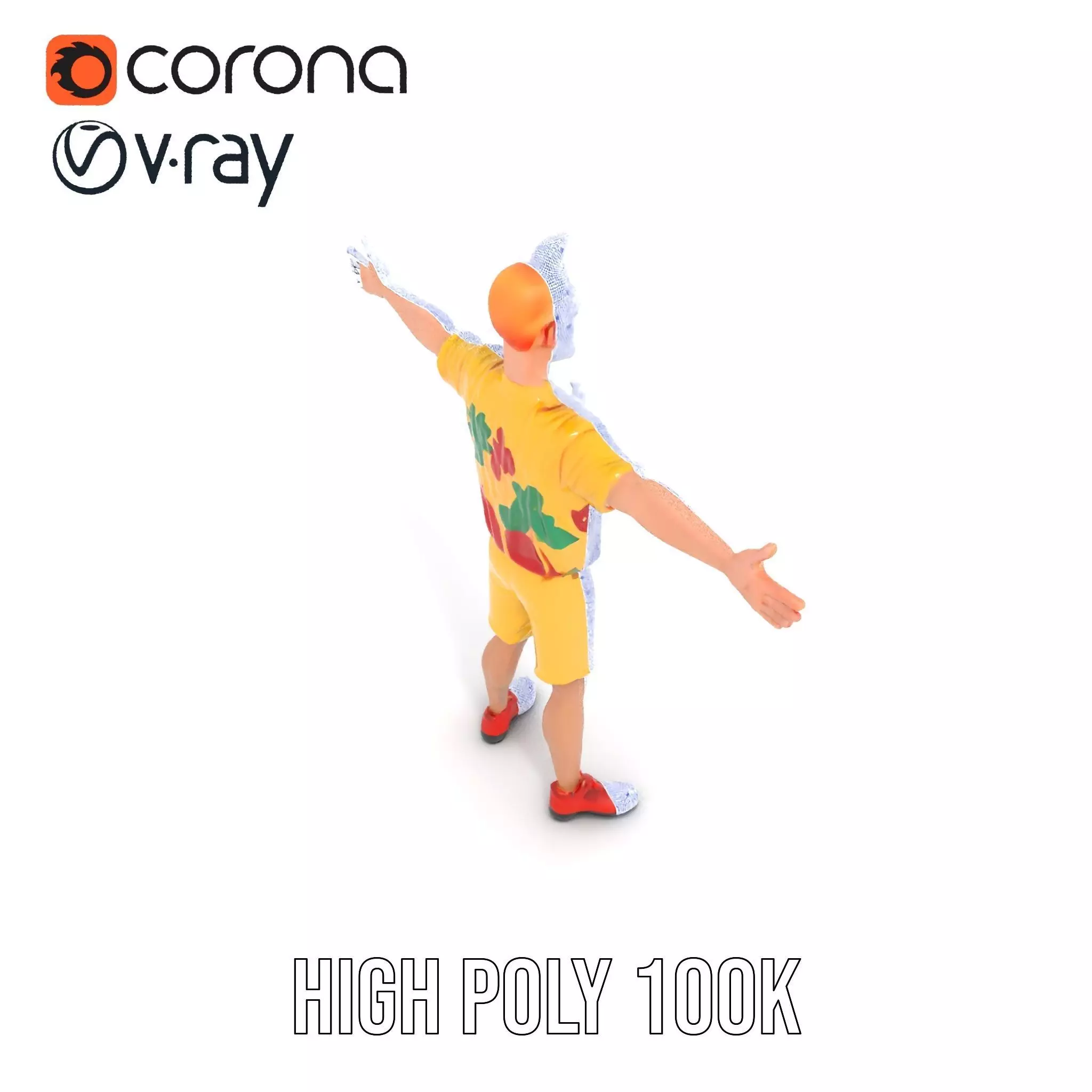 Colorful Cartoon Character model pack Low-poly 3D model_31