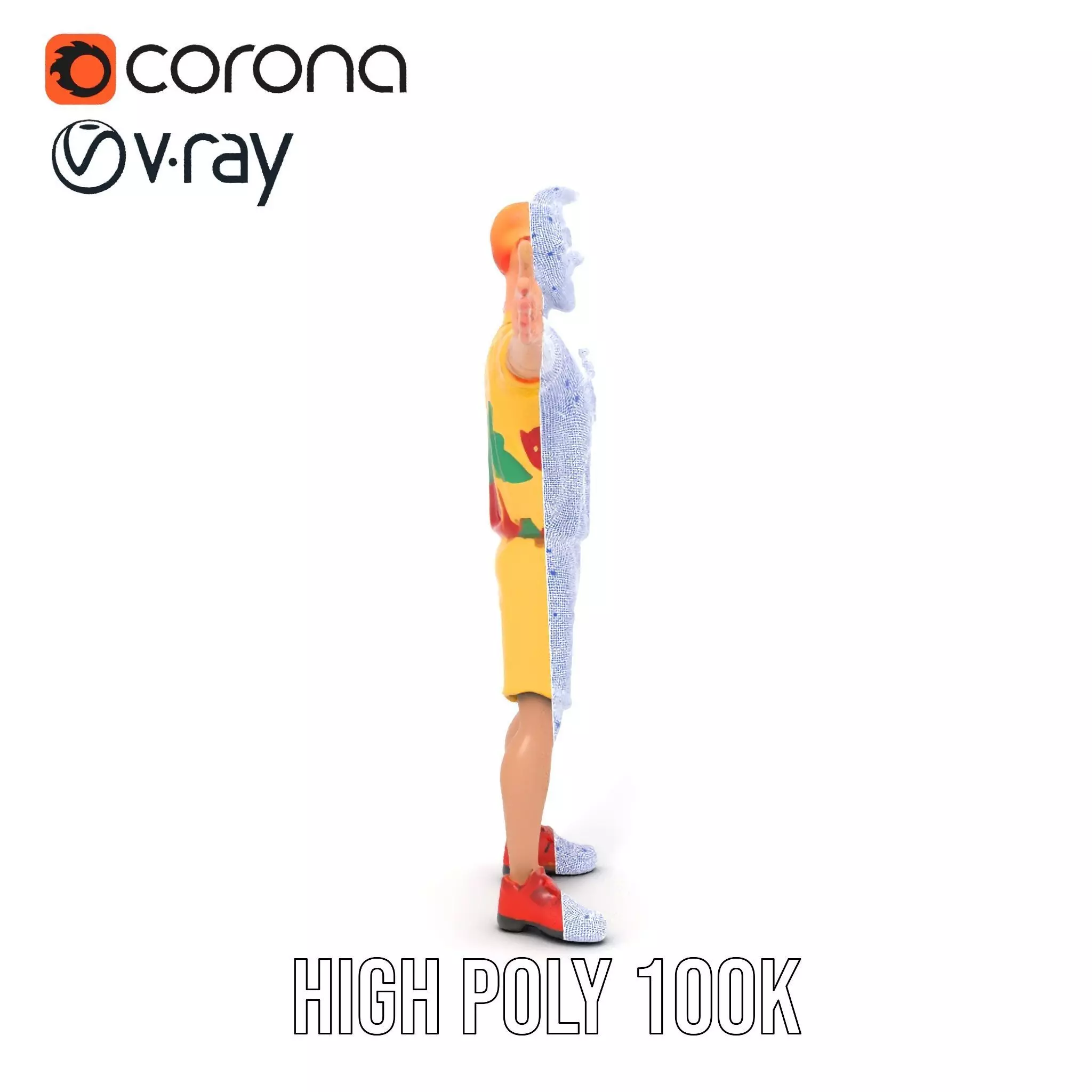 Colorful Cartoon Character model pack Low-poly 3D model_32