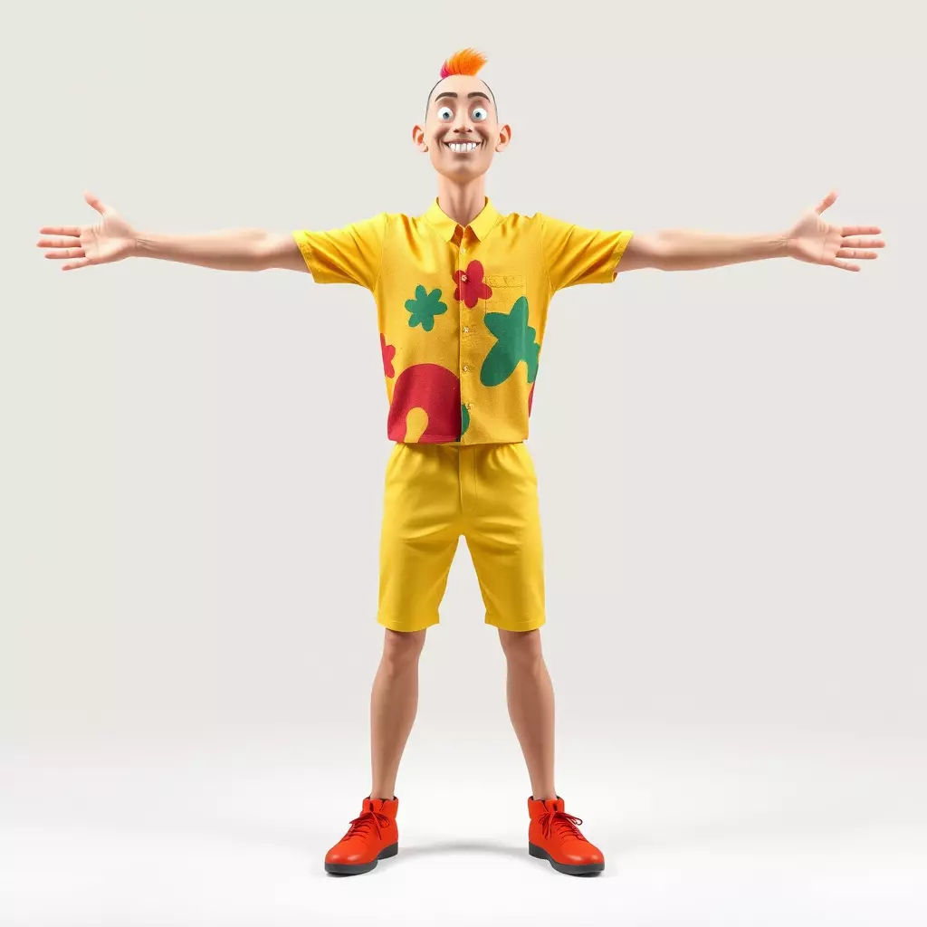 Colorful Cartoon Character model pack Low-poly 3D model_2