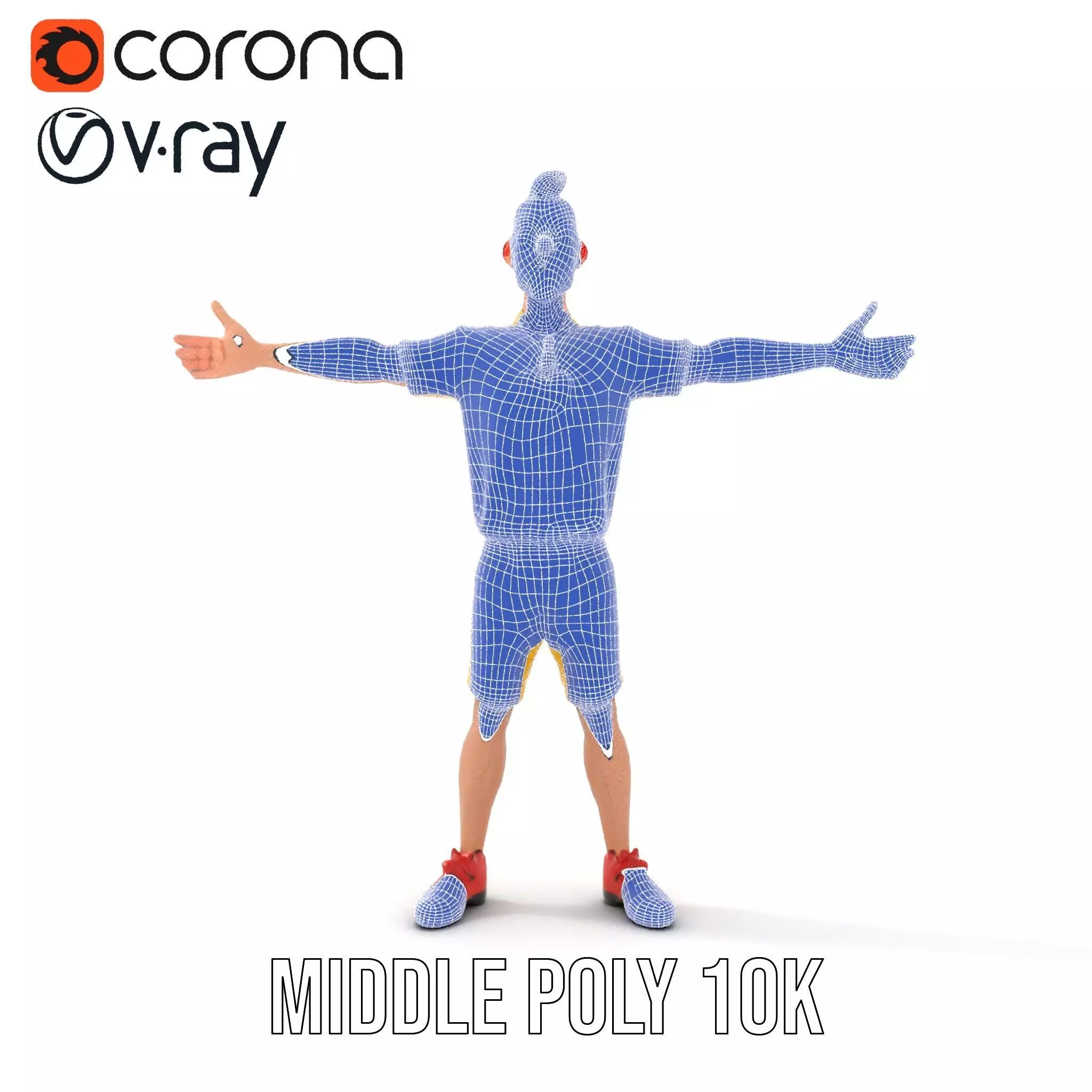 Colorful Cartoon Character model pack Low-poly 3D model_24