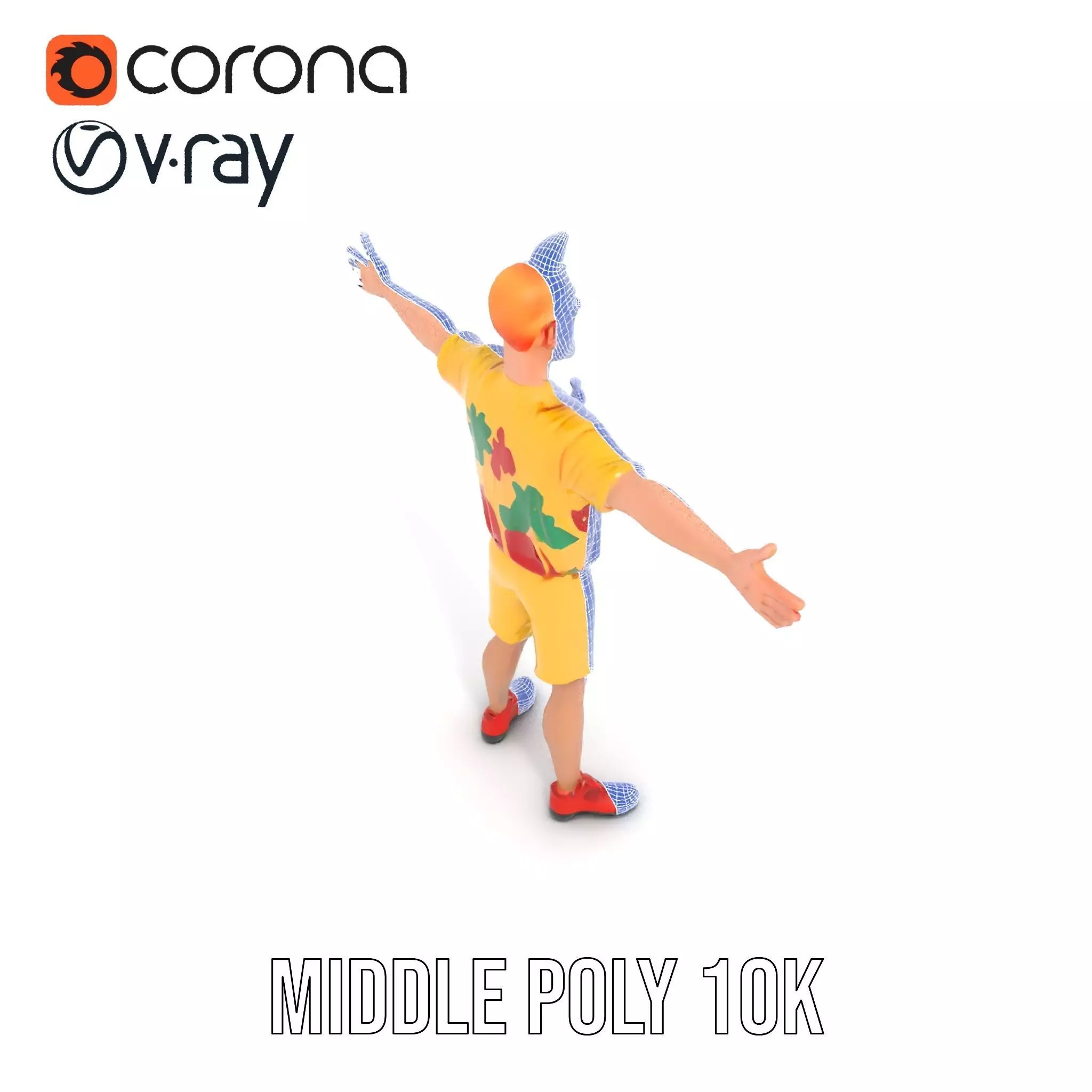 Colorful Cartoon Character model pack Low-poly 3D model_15