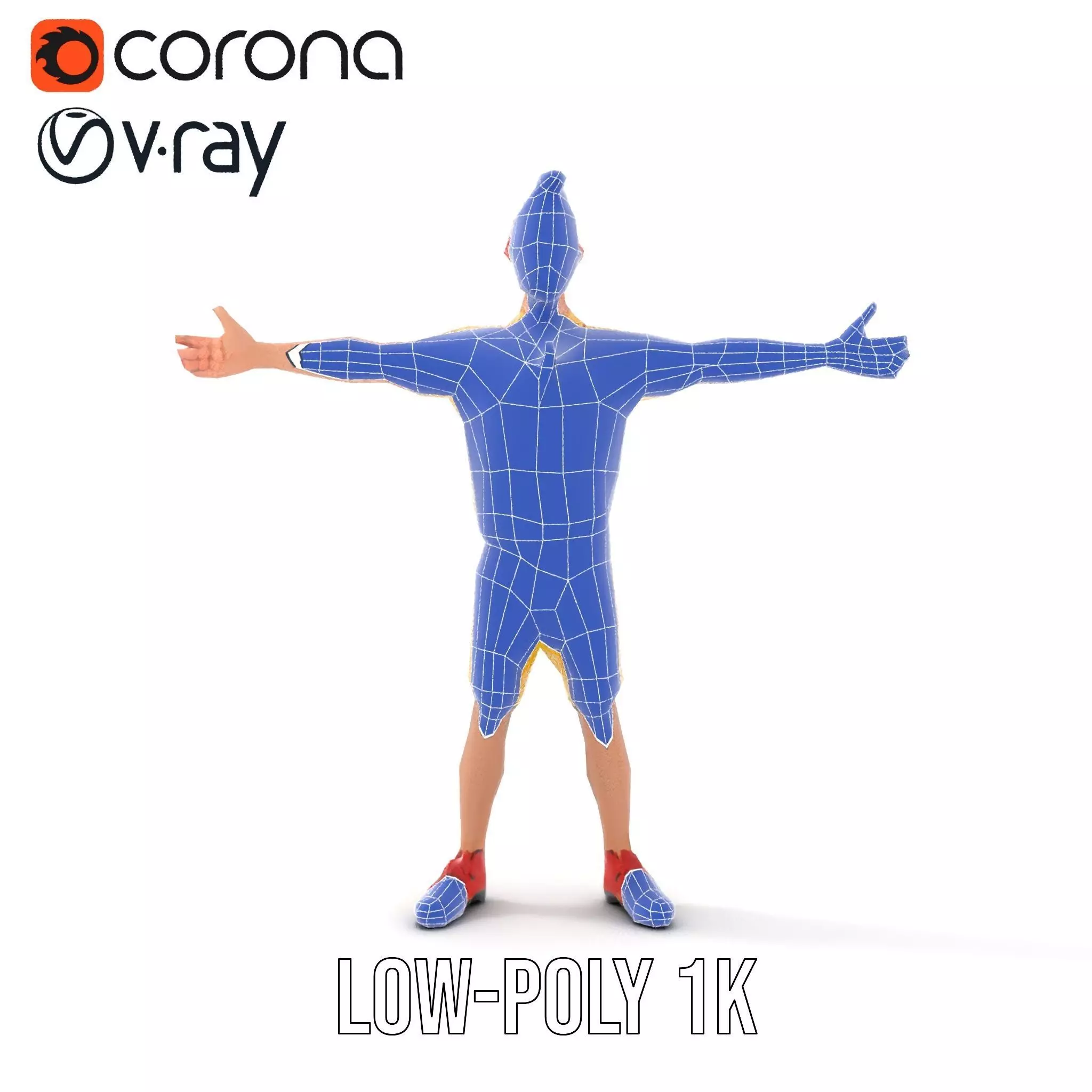 Colorful Cartoon Character model pack Low-poly 3D model_27