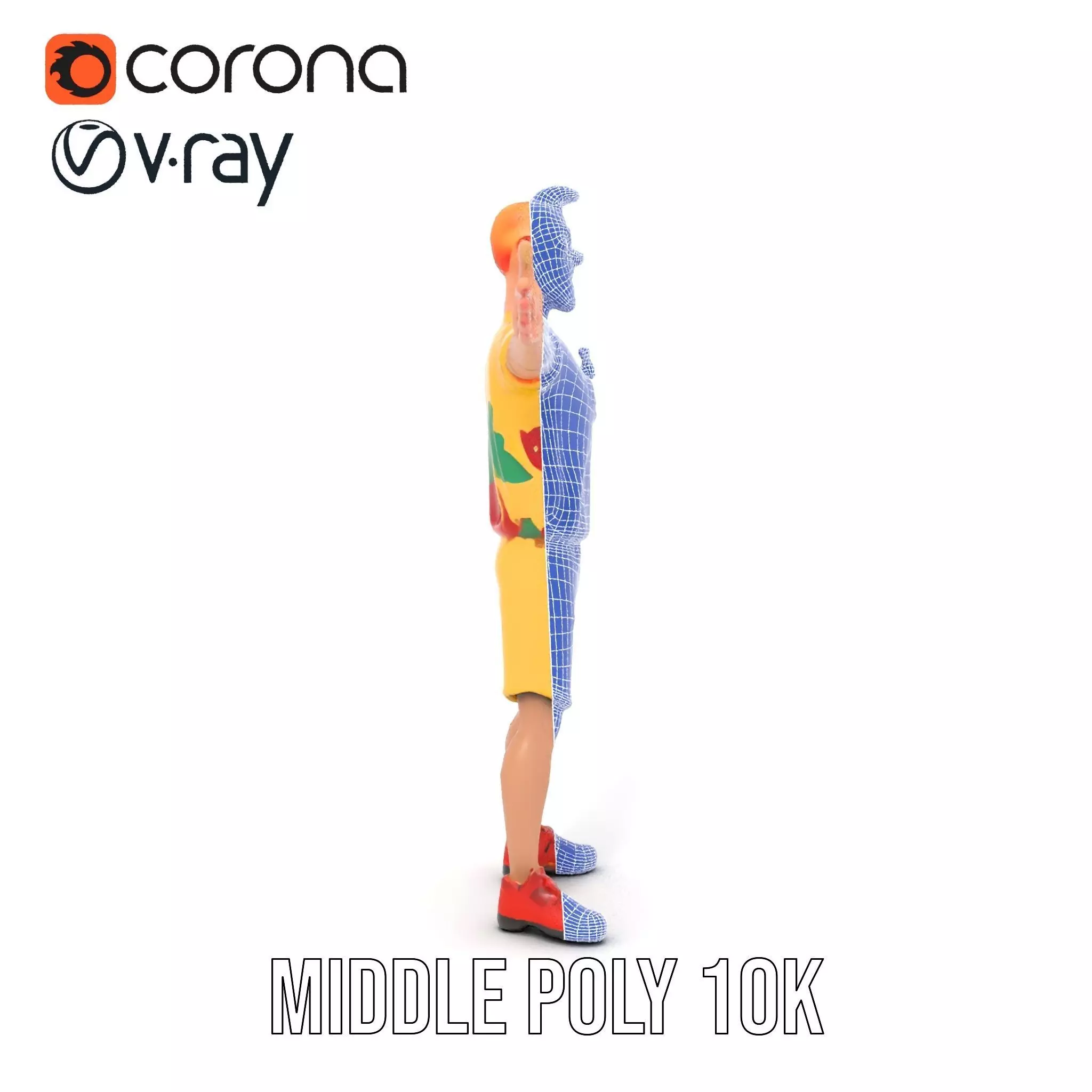 Colorful Cartoon Character model pack Low-poly 3D model_26