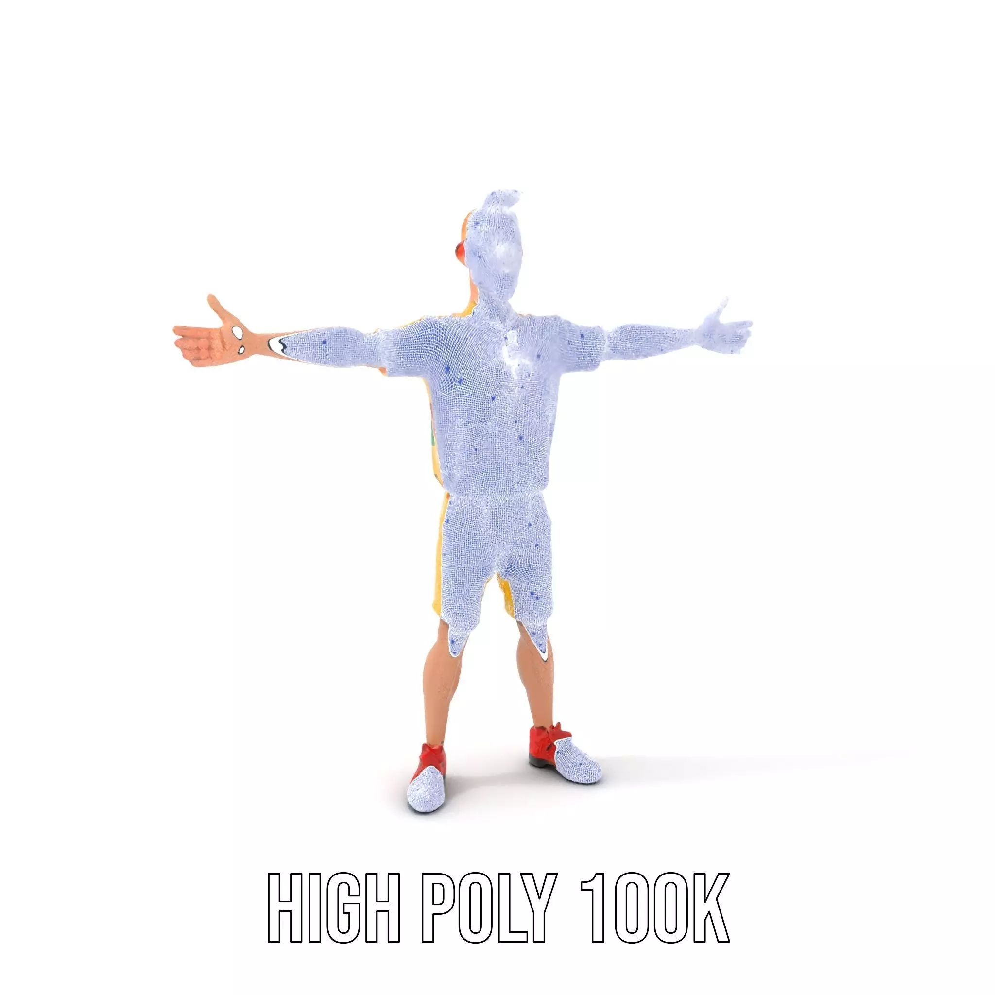 Colorful Cartoon Character model pack Low-poly 3D model_4