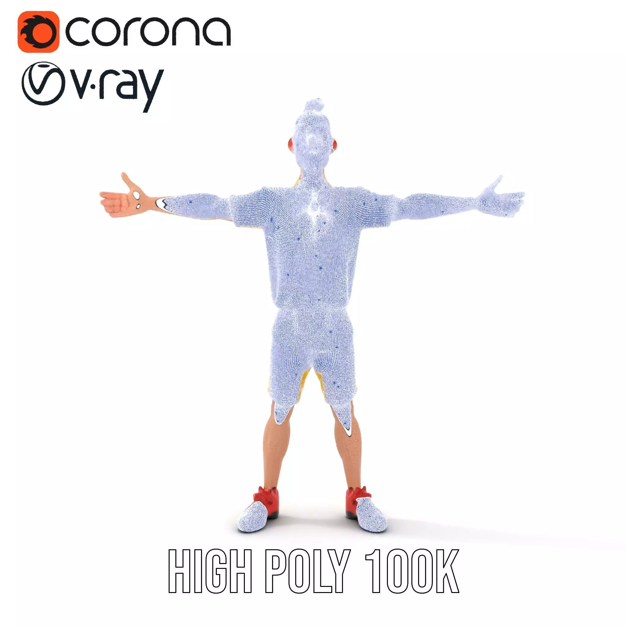 Colorful Cartoon Character model pack Low-poly 3D model_23