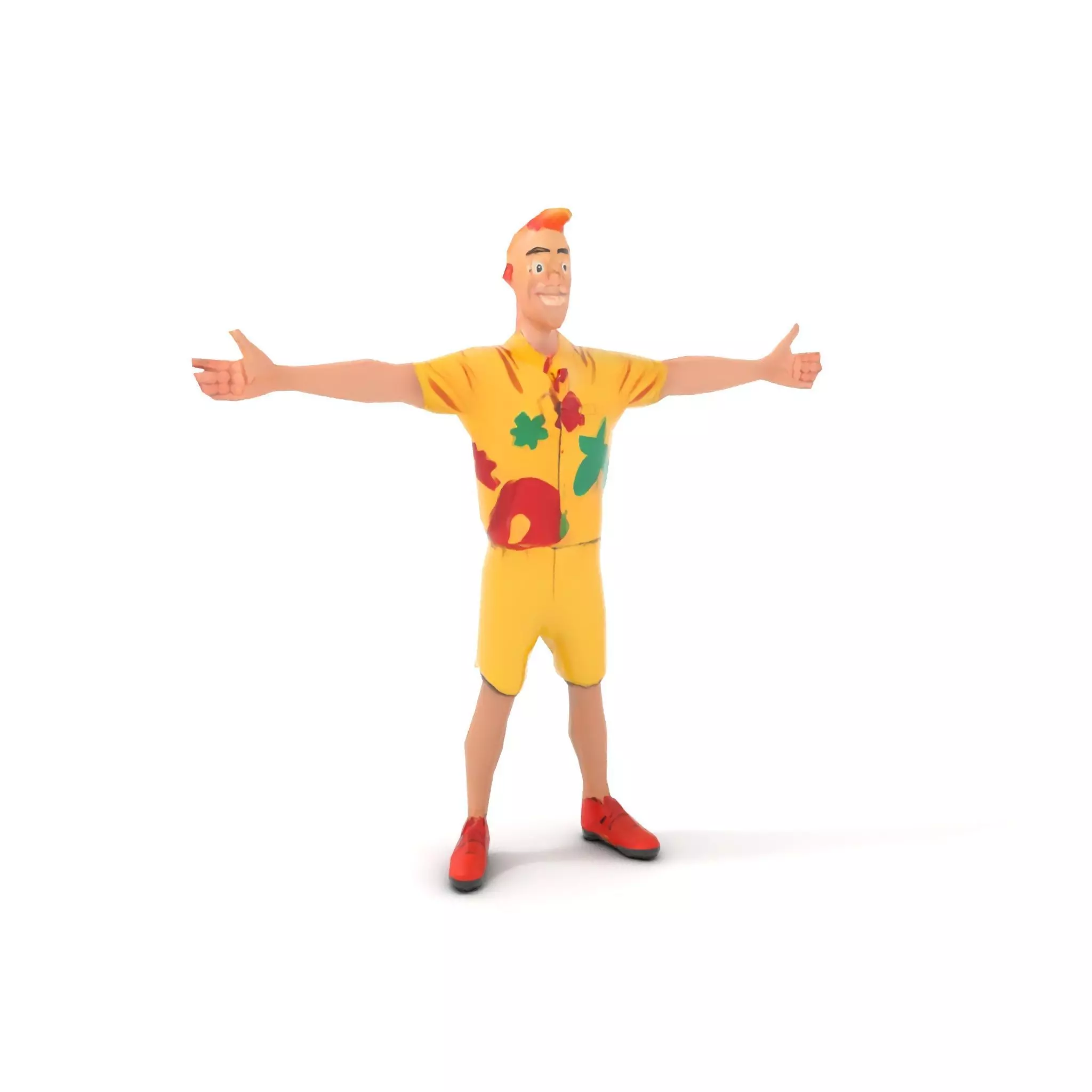 Colorful Cartoon Character model pack Low-poly 3D model_11