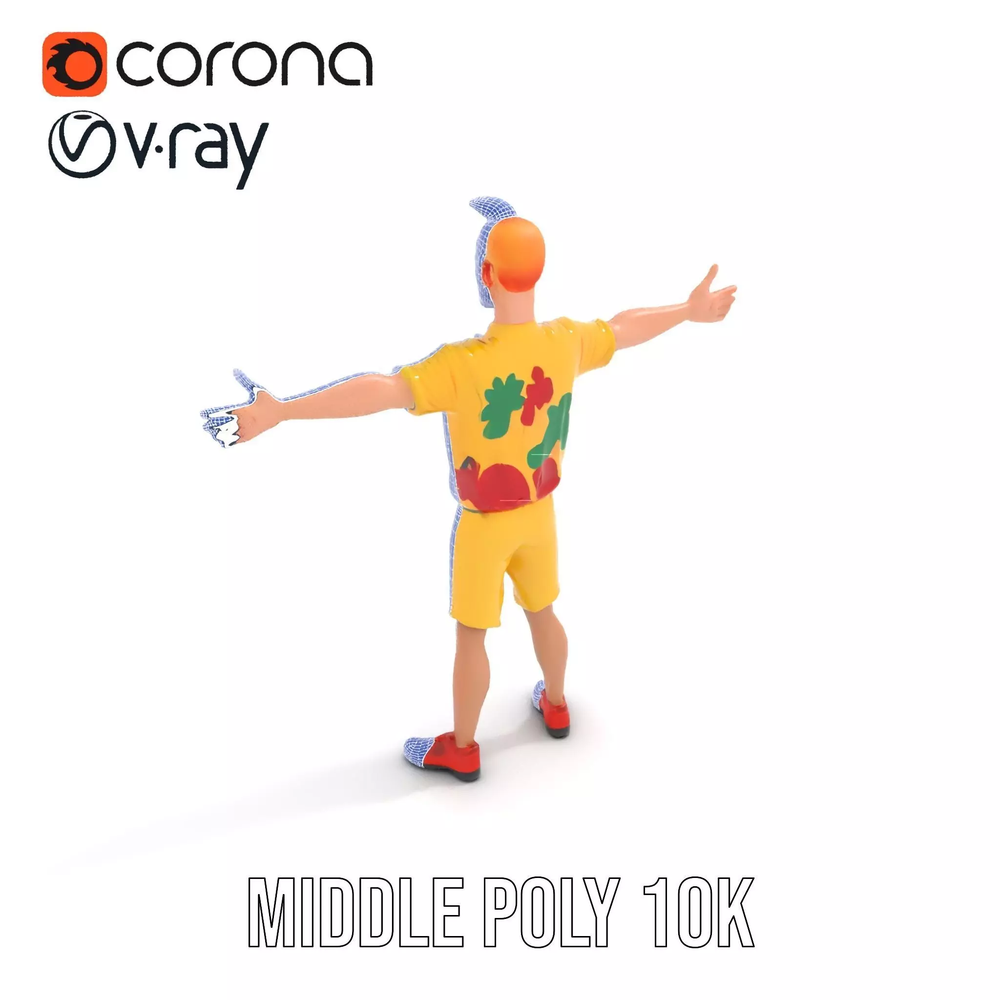 Colorful Cartoon Character model pack Low-poly 3D model_29