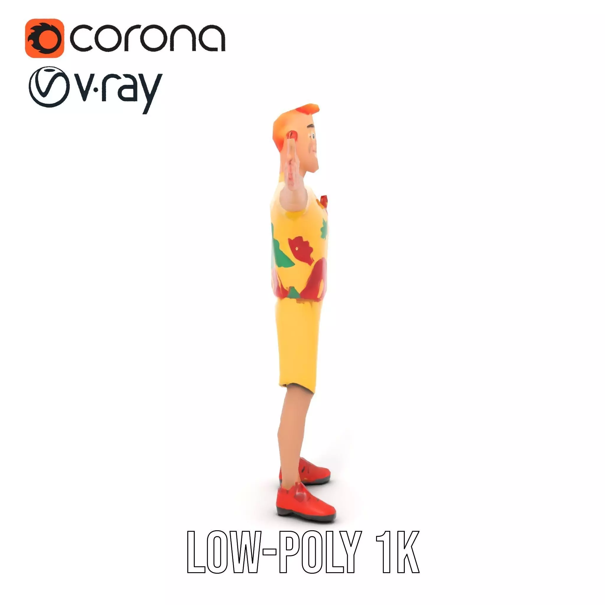 Colorful Cartoon Character model pack Low-poly 3D model_25